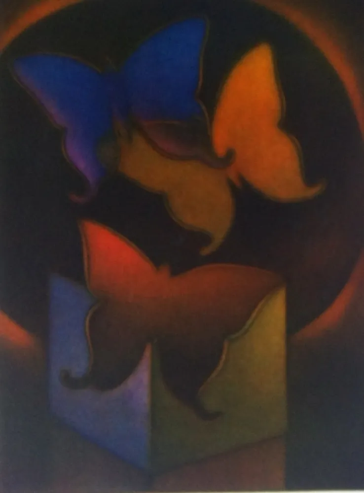 メゾチント彫法 Schkolnyk - Les papillons