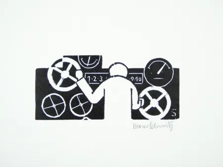 リノリウム彫版 Schmitz - Arbeiterausbildung (Worker's Education)