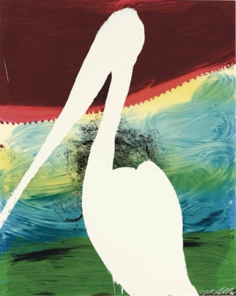 シルクスクリーン Schnabel - Guiseppe (Brooding on the vast Abyss)