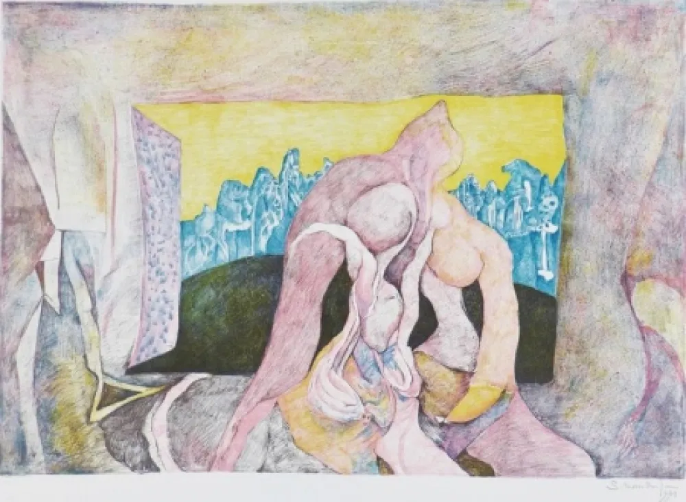 リトグラフ Schoendorff - La fenêtre