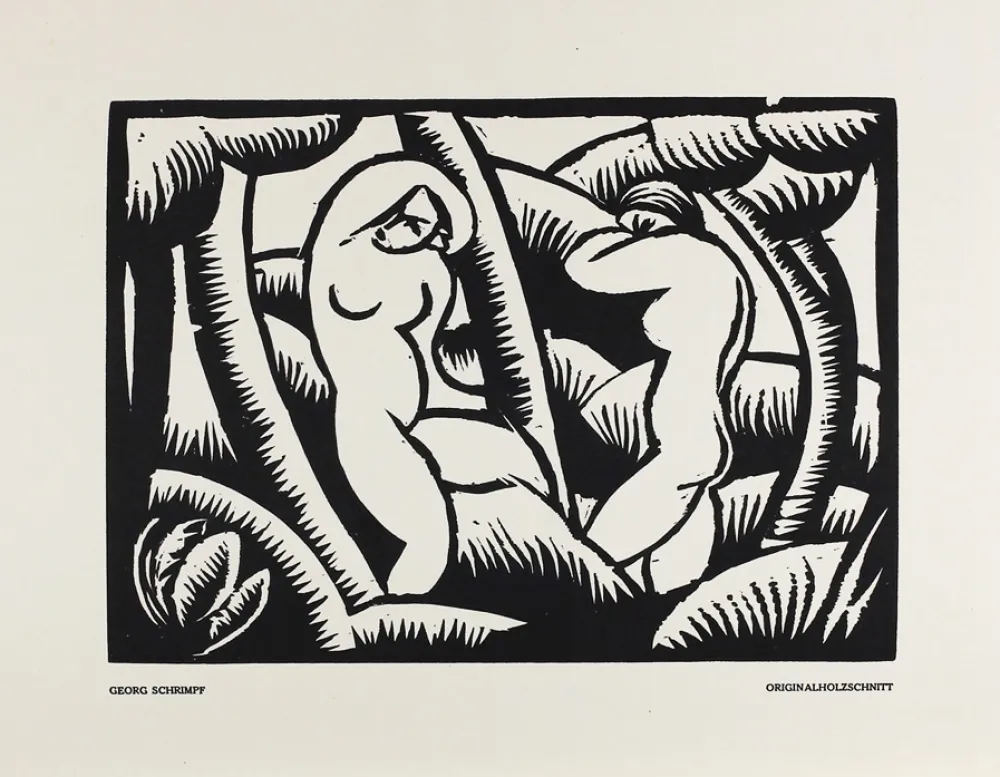木版 Schrimpf - Akt IX (Das Kunstblatt)