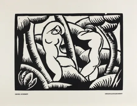 木版 Schrimpf - Akt IX (Das Kunstblatt)