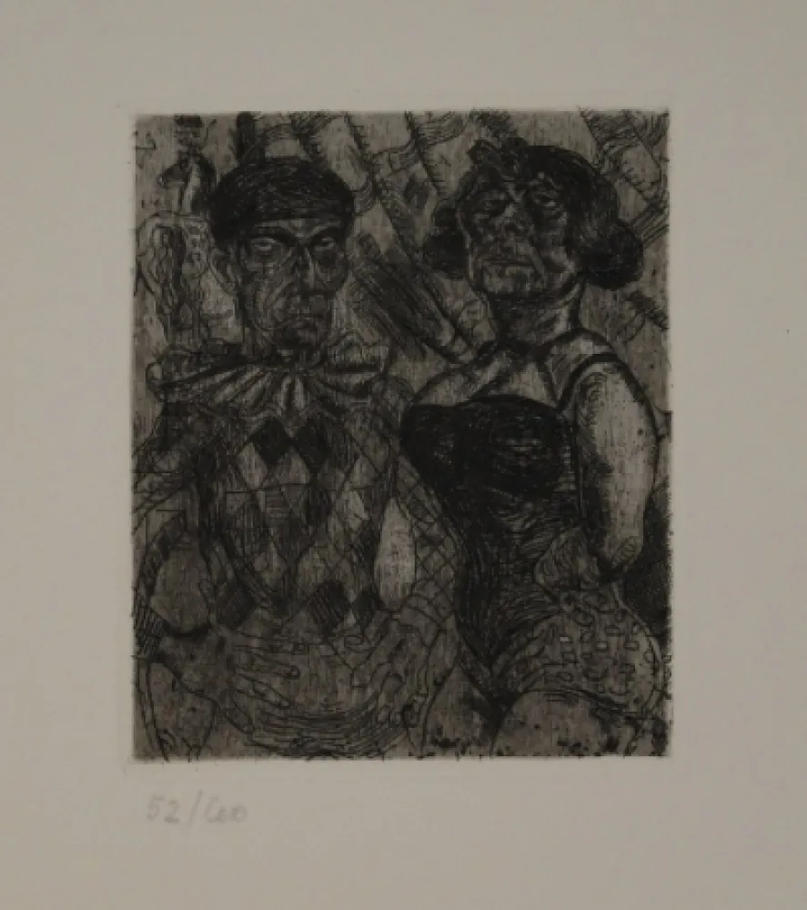 エッチング Schürch - Artistenpaar