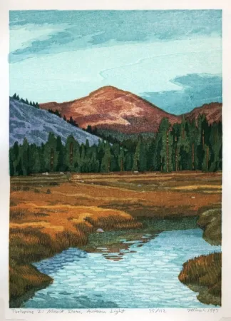 木版 Schwaberow - Tuolumne 2: Mount Dana, Autumn Light