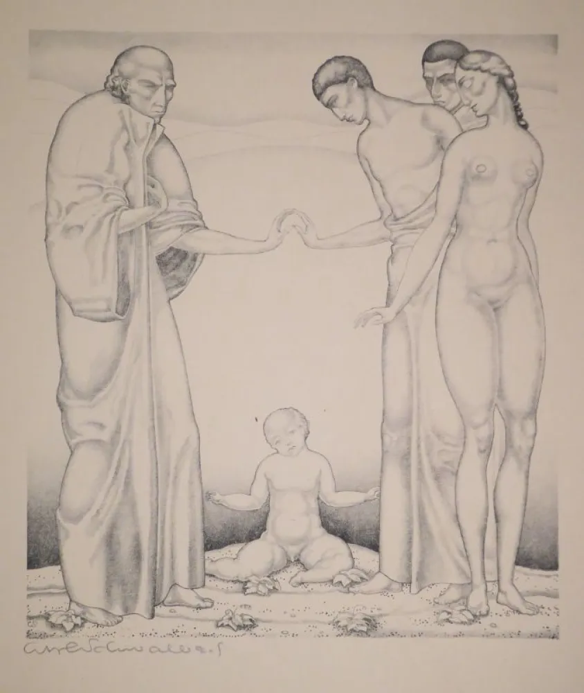 リトグラフ Schwalbach - 10 Original Steinzeichnungen