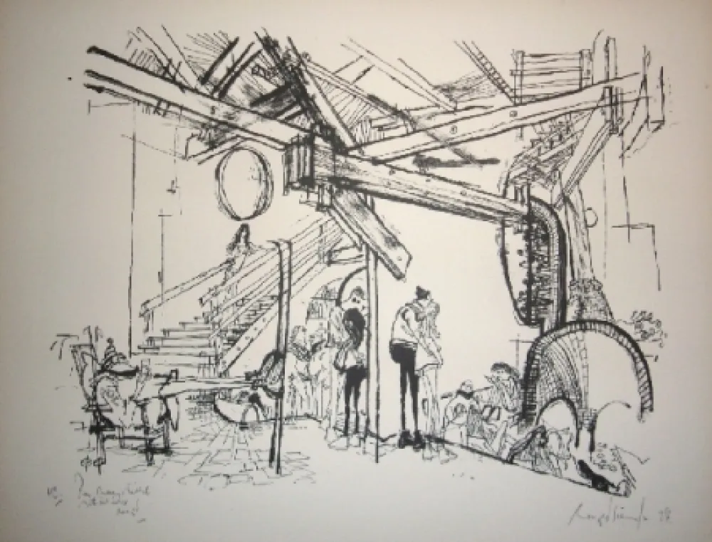 リトグラフ Searle - Ski