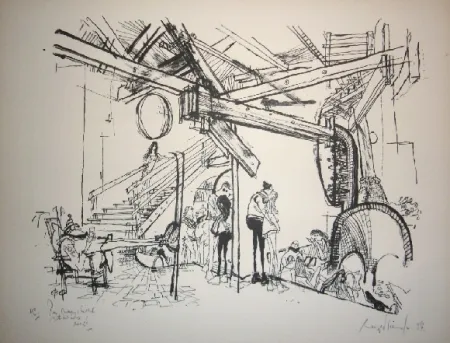 リトグラフ Searle - Ski