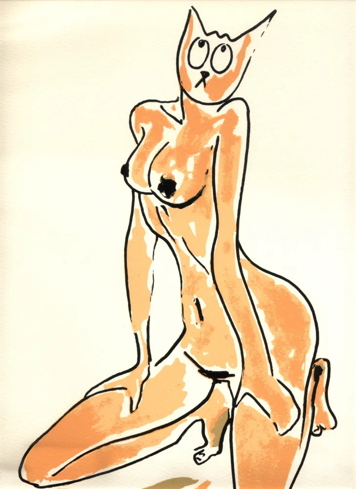 シルクスクリーン Séchas - Nu (collection Naked)