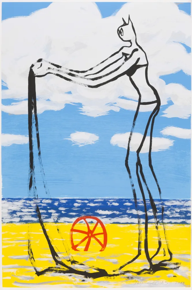 シルクスクリーン Séchas - Parasol