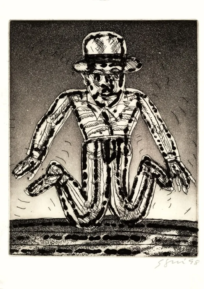 エッチングと　アクチアント Segui - Autoportrait 