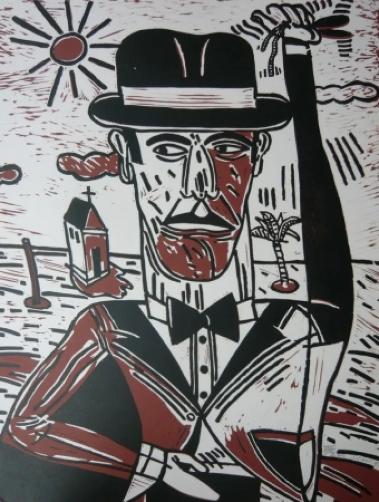 リトグラフ Segui - Homme aux castagnettes