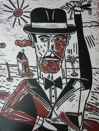 リトグラフ Segui - Homme aux castagnettes