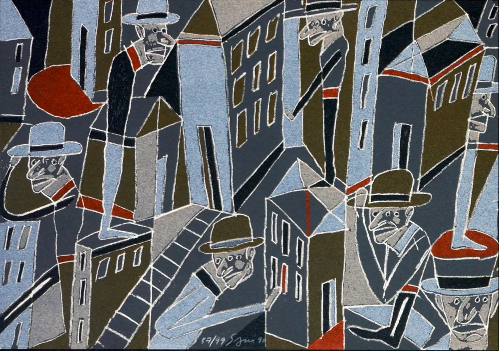 リトグラフ Segui - Le froid bleu des contre nuits 1