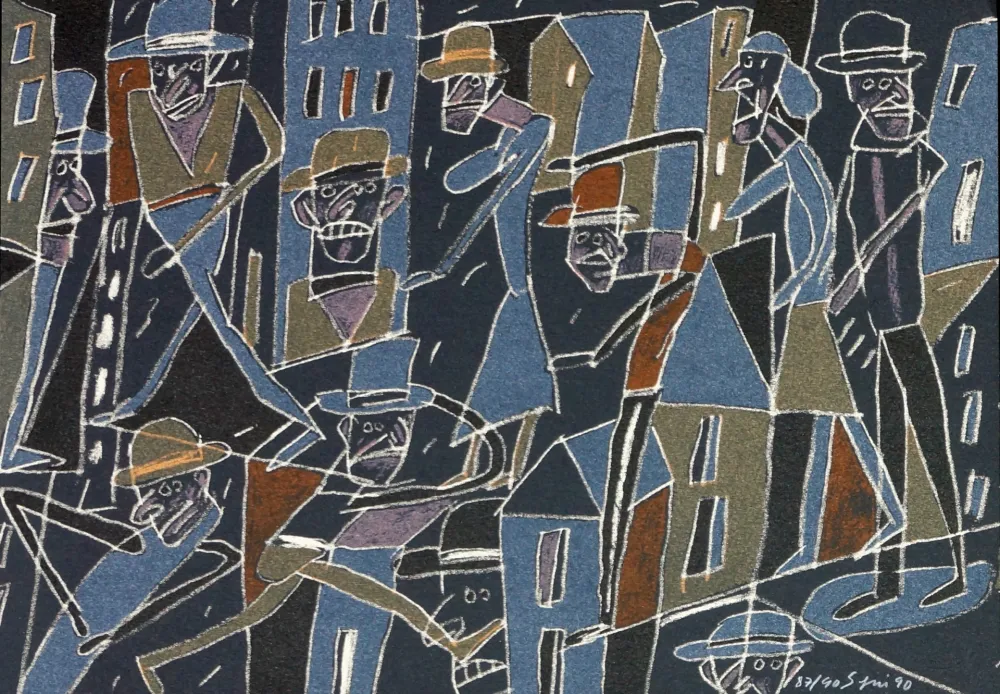 リトグラフ Segui - Le froid bleu des contre nuits 2