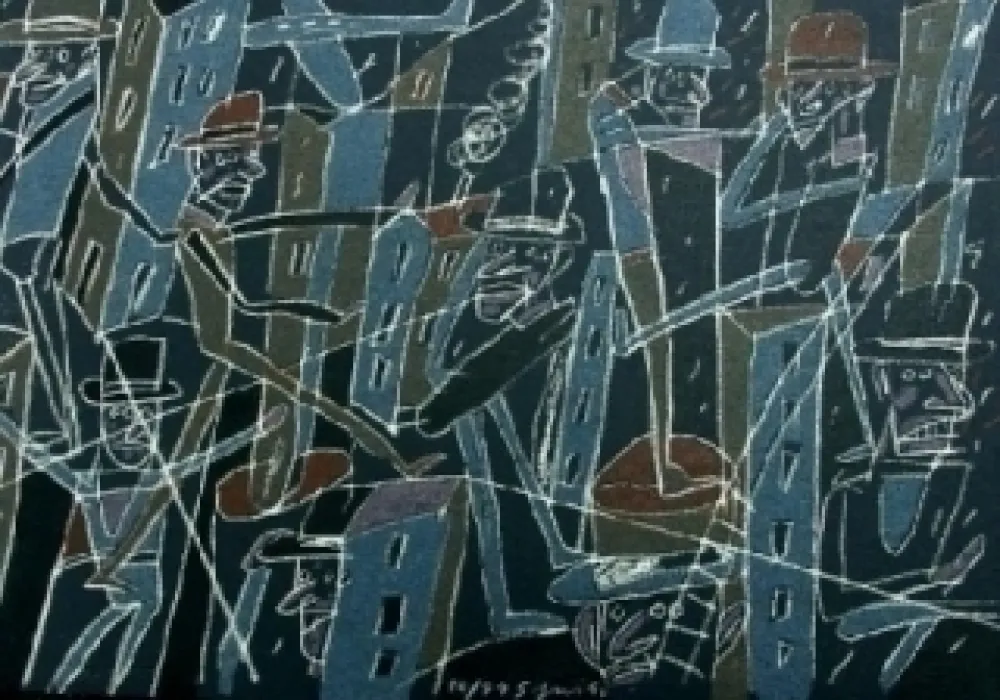 リトグラフ Segui - Le froid bleu des contre-nuits