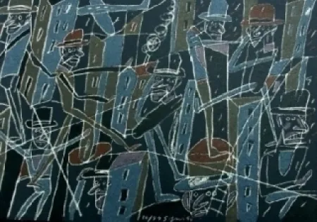 リトグラフ Segui - Le froid bleu des contre-nuits