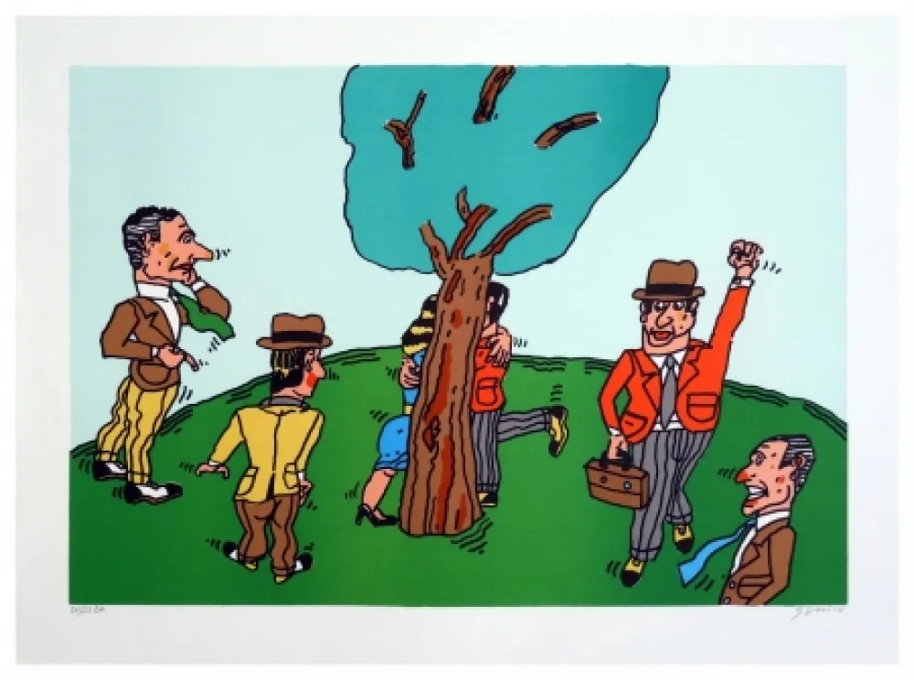 リトグラフ Segui - Les amoureux