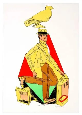 リトグラフ Segui - Pigeon