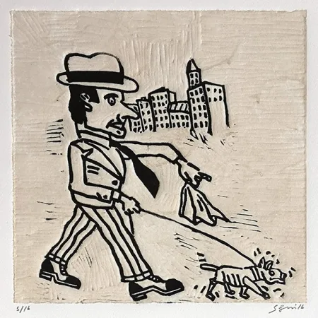 カーボランダム Segui - Promeneur au chien