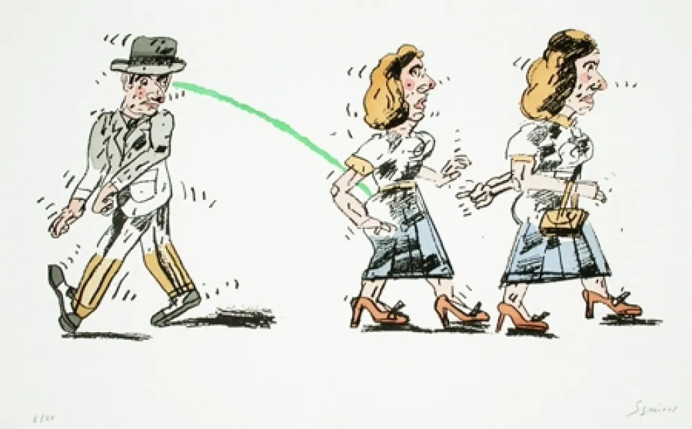 リトグラフ Segui - Regard furieux