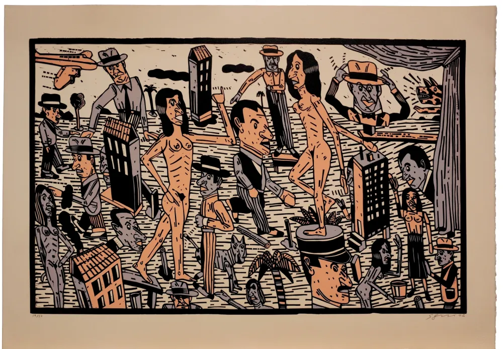 リトグラフ Segui - Théatre de la ville IV