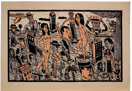 リトグラフ Segui - Théatre de la ville IV