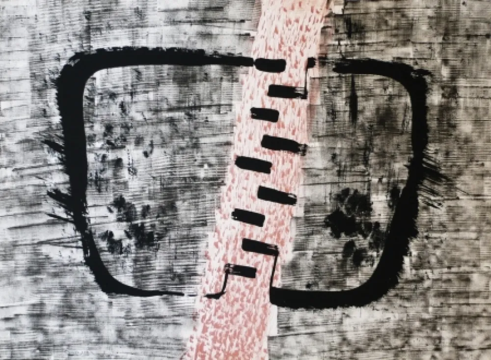 リトグラフ Serrano - Dialogo de signos