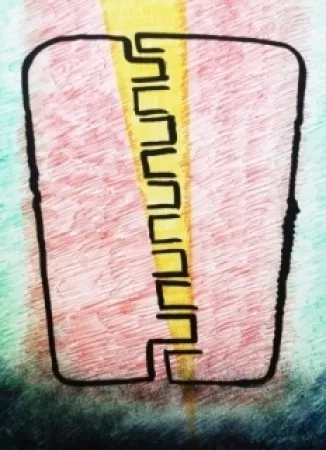 リトグラフ Serrano - Dialogo en negro