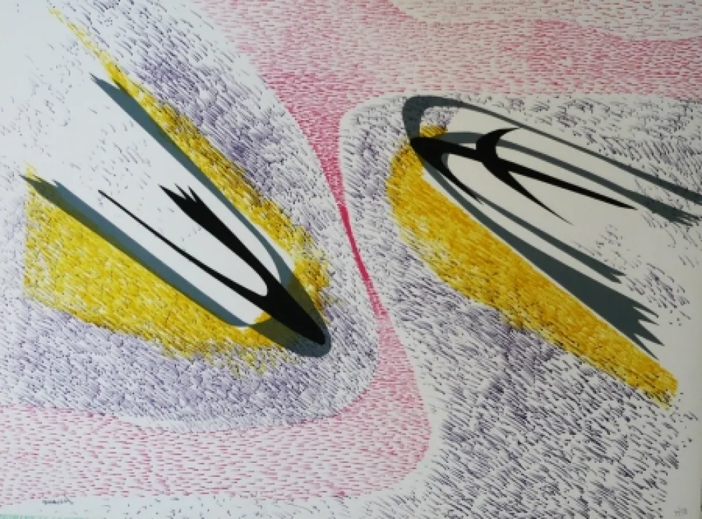 リトグラフ Serrano - Dialogue spatial