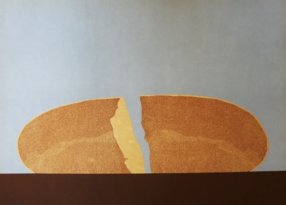 リトグラフ Serrano - Pan en azul