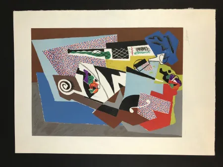 リトグラフ Severini - Natura morta e Violino