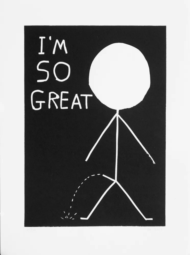 リノリウム彫版 Shrigley - I am so great