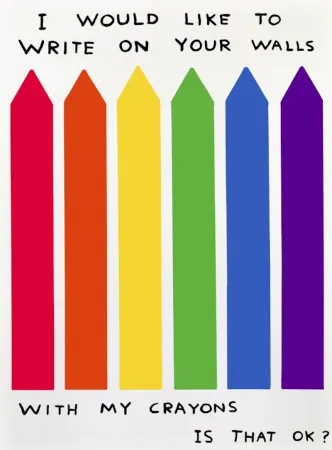 技術的なありません Shrigley - I would like to write on your wall with my crayons is that OK?