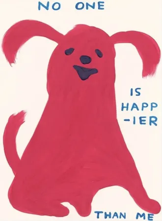 シルクスクリーン Shrigley - No One Is Happier Than Me