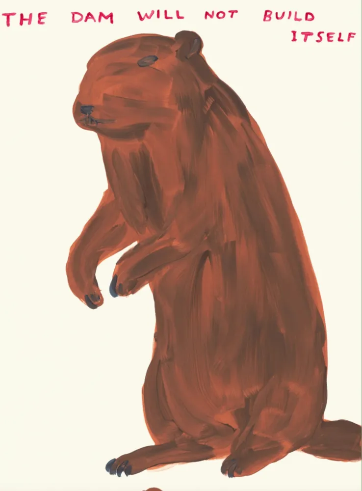 シルクスクリーン Shrigley - The Dam Will Not Build Itself