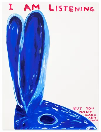 シルクスクリーン Shrigley - Untitled (I Am Listening)