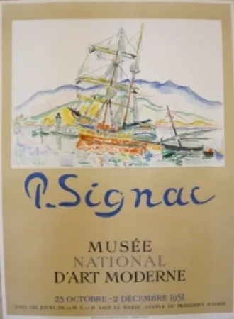 掲示 Signac - Affiche exposition Musée d'art moderne