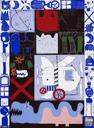 シルクスクリーン Silvain - Vol de nuit