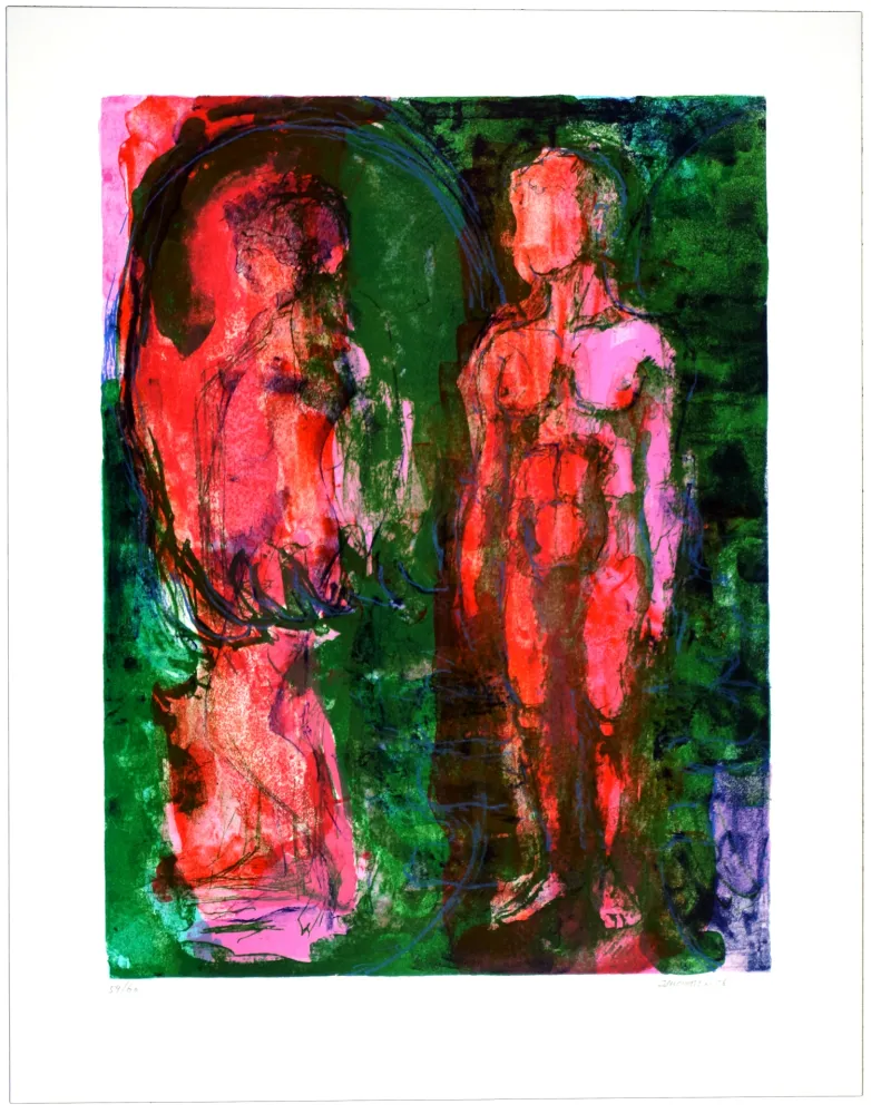 リトグラフ Siversten - Figure et faune 