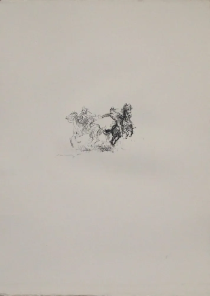 リトグラフ Slevogt - Die feindlichen Brüder 