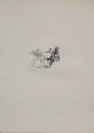 リトグラフ Slevogt - Die feindlichen Brüder 