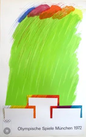 リトグラフ Smith - OL 1972, original colourlithograph on a double sheets with cut-outs