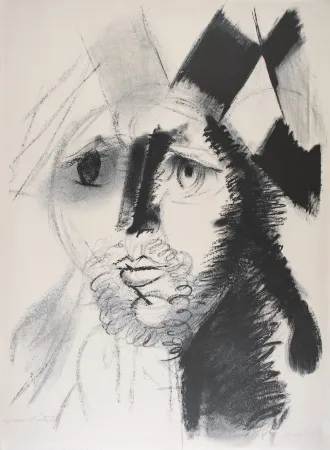 リトグラフ Somville - Arlequin - NOIR