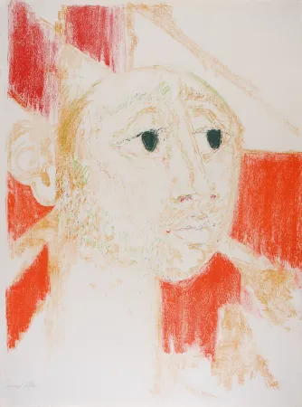 リトグラフ Somville - Arlequin Rouge