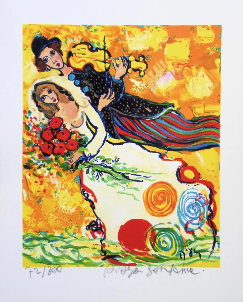 リトグラフ Sorkine -  Mariage au violon