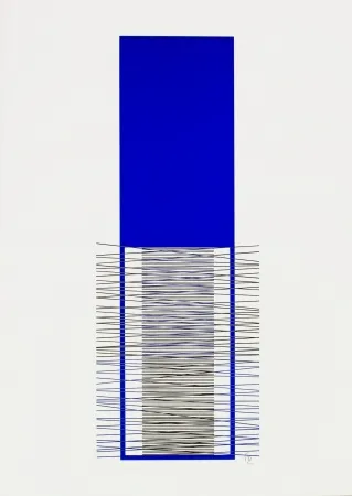 シルクスクリーン Soto - Caroni (Blue) 