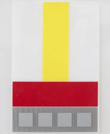 多数の Soto - Composicion en Amarillo Blanco y Rojo