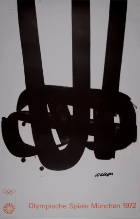 リトグラフ Soulages - Affcihe JO