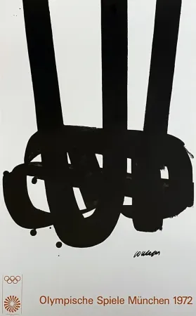 リトグラフ Soulages - Affiche litho pour les JO