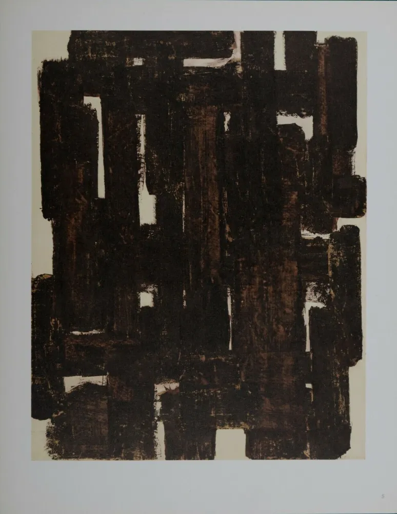 リトグラフ Soulages (After) - Composition #7, 1962